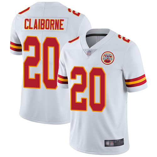 Men Kansas City Chiefs #20 Claiborne Morris White Vapor Untouchable Limited Player Football Nike NFL Jersey